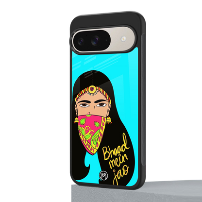 bhaad mein jao back phone cover | glass case for google pixel 9