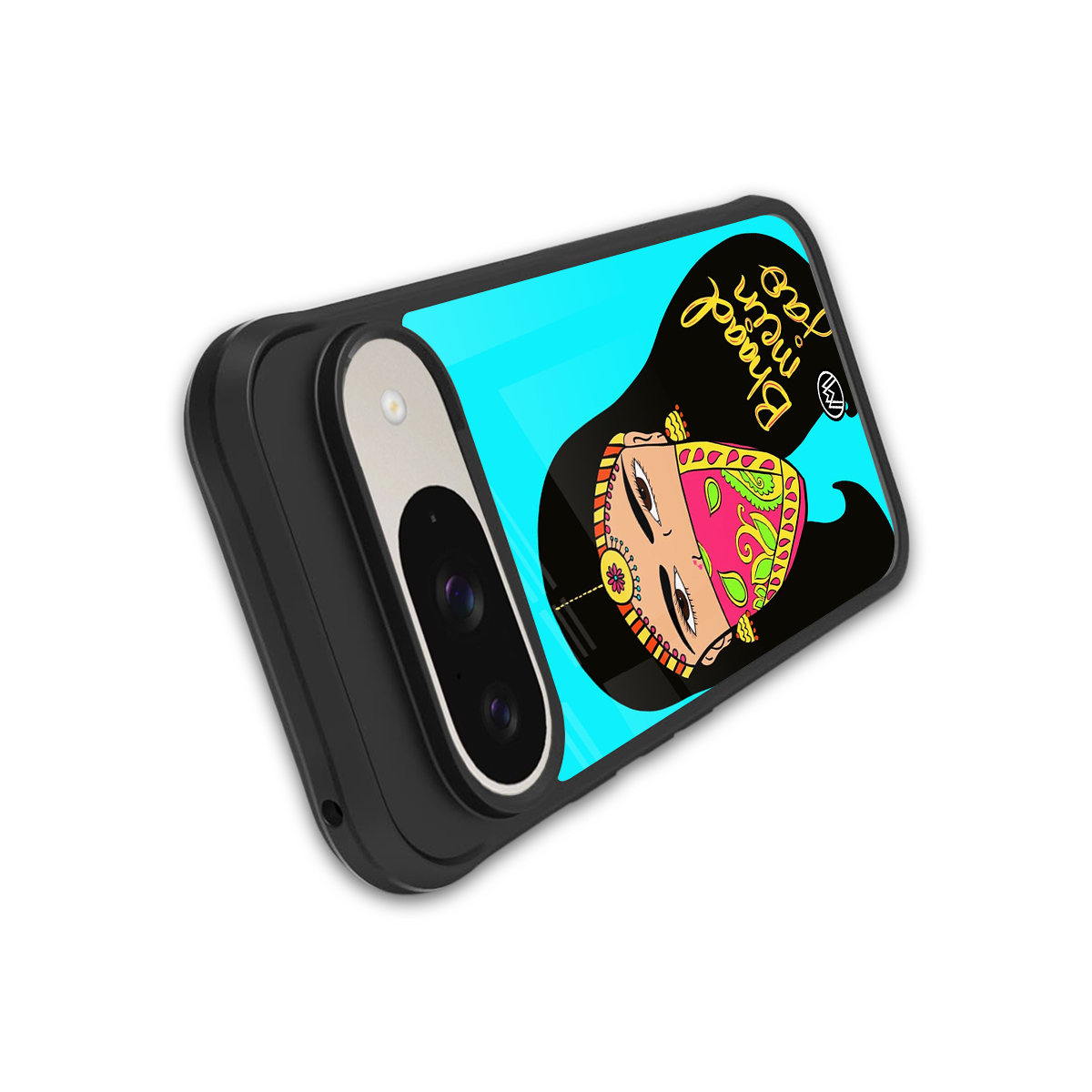 bhaad mein jao back phone cover | glass case for google pixel 9