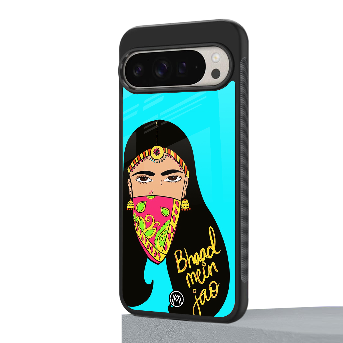bhaad mein jao back phone cover | glass case for google pixel 9 pro xl