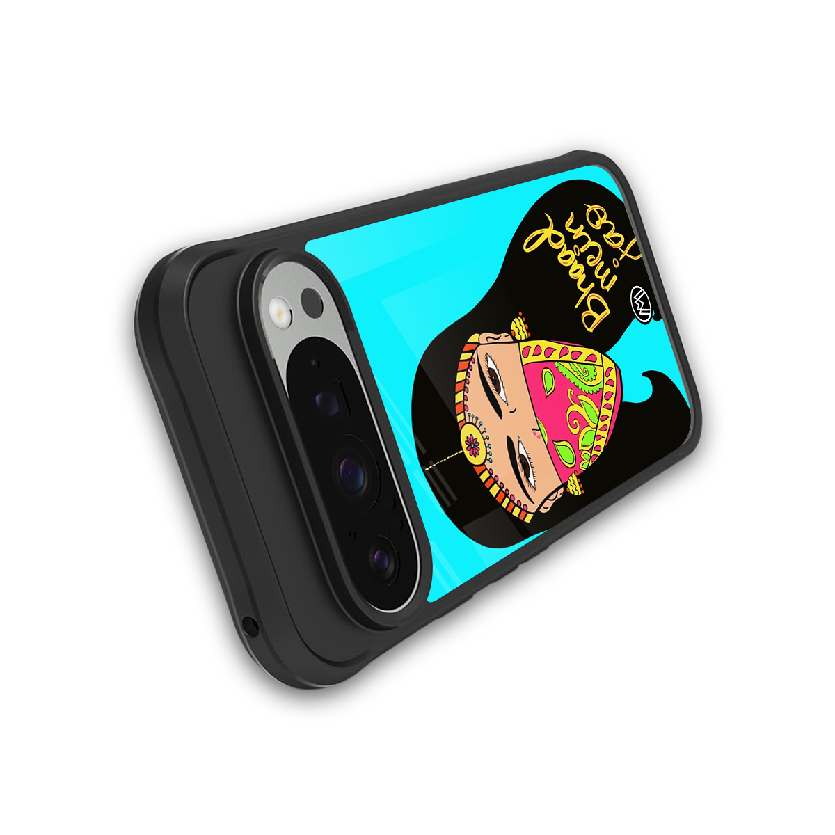 bhaad mein jao back phone cover | glass case for google pixel 9 pro xl