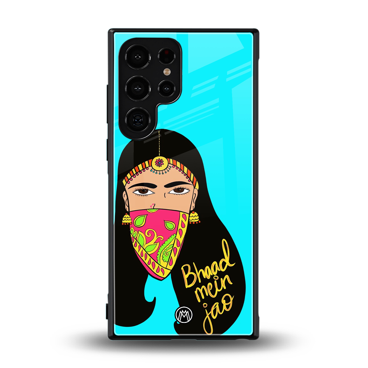 bhaad mein jao back phone cover | glass case for samsung galaxy s23 ultra