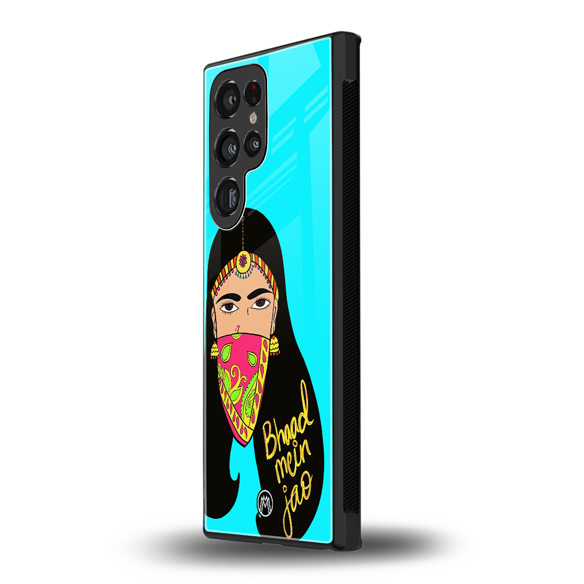 bhaad mein jao back phone cover | glass case for samsung galaxy s24 ultra