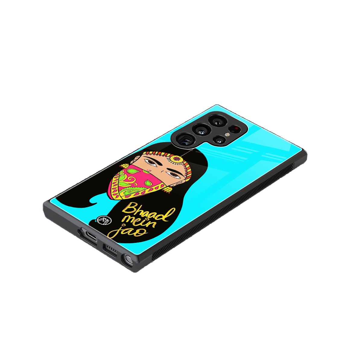 bhaad mein jao back phone cover | glass case for samsung galaxy s24 ultra