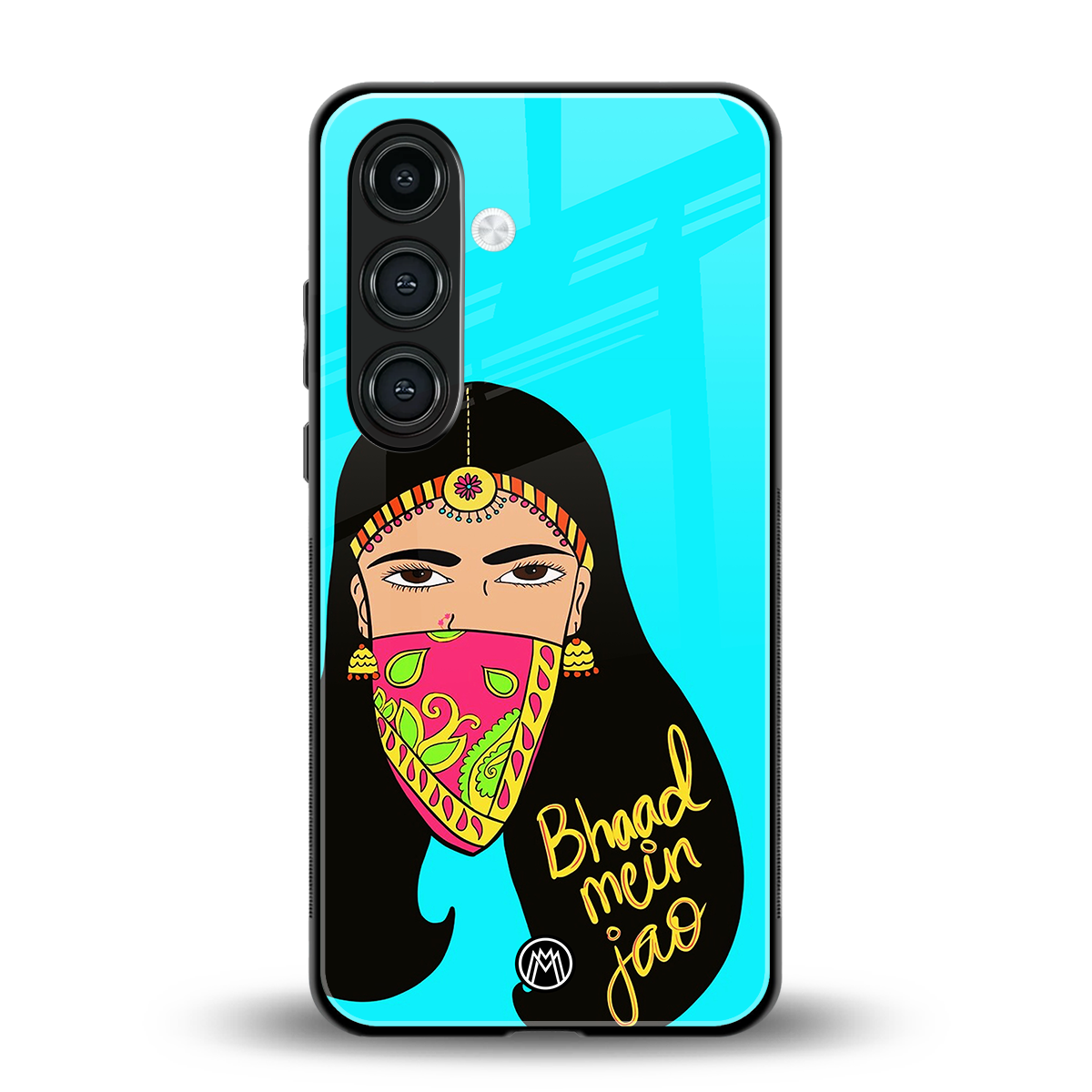 bhaad mein jao back phone cover | glass case for samsung galaxy s23 plus