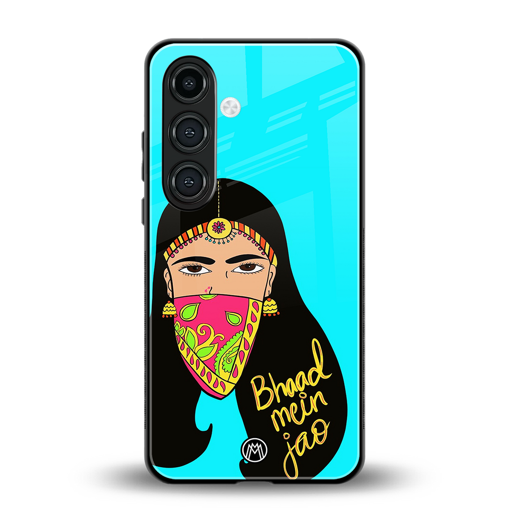 bhaad mein jao back phone cover | glass case for samsung galaxy s23