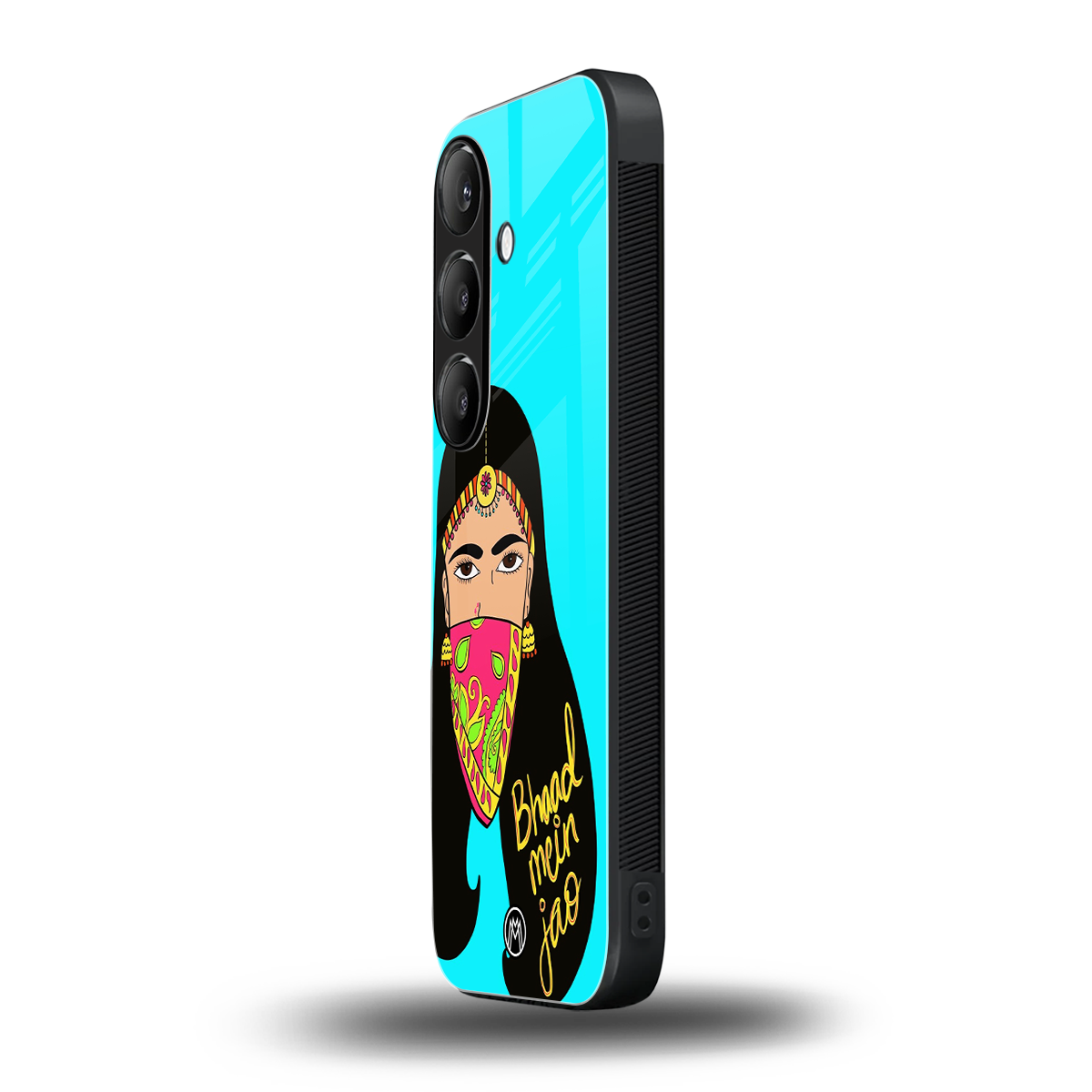 bhaad mein jao back phone cover | glass case for samsung galaxy s25 plus