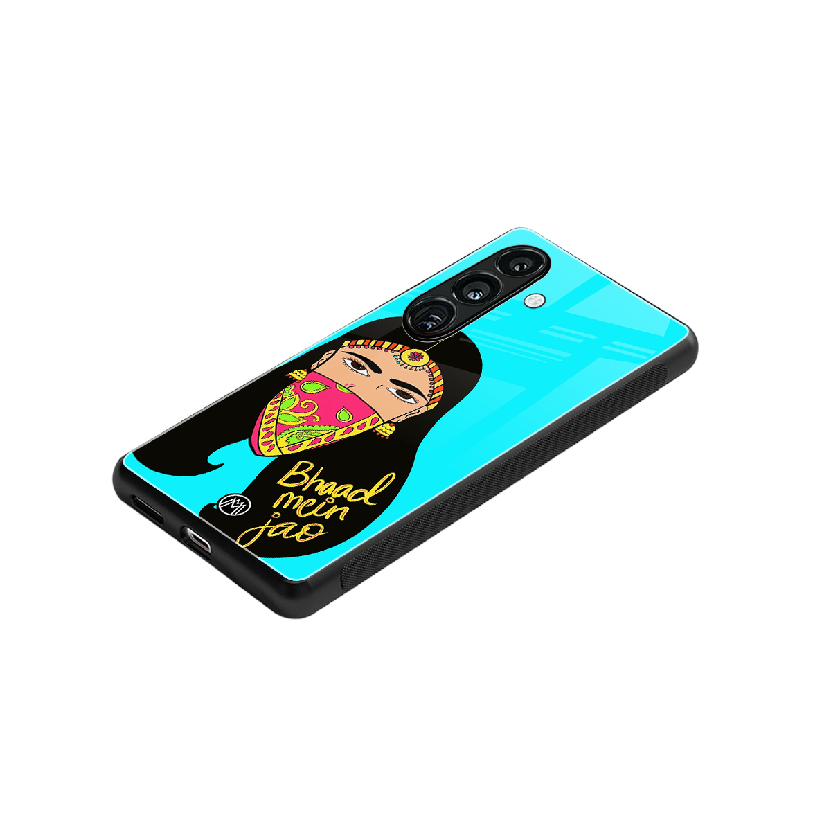 bhaad mein jao back phone cover | glass case for samsung galaxy s24
