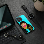 bhaad mein jao back phone cover | glass case for iphone 16 pro max