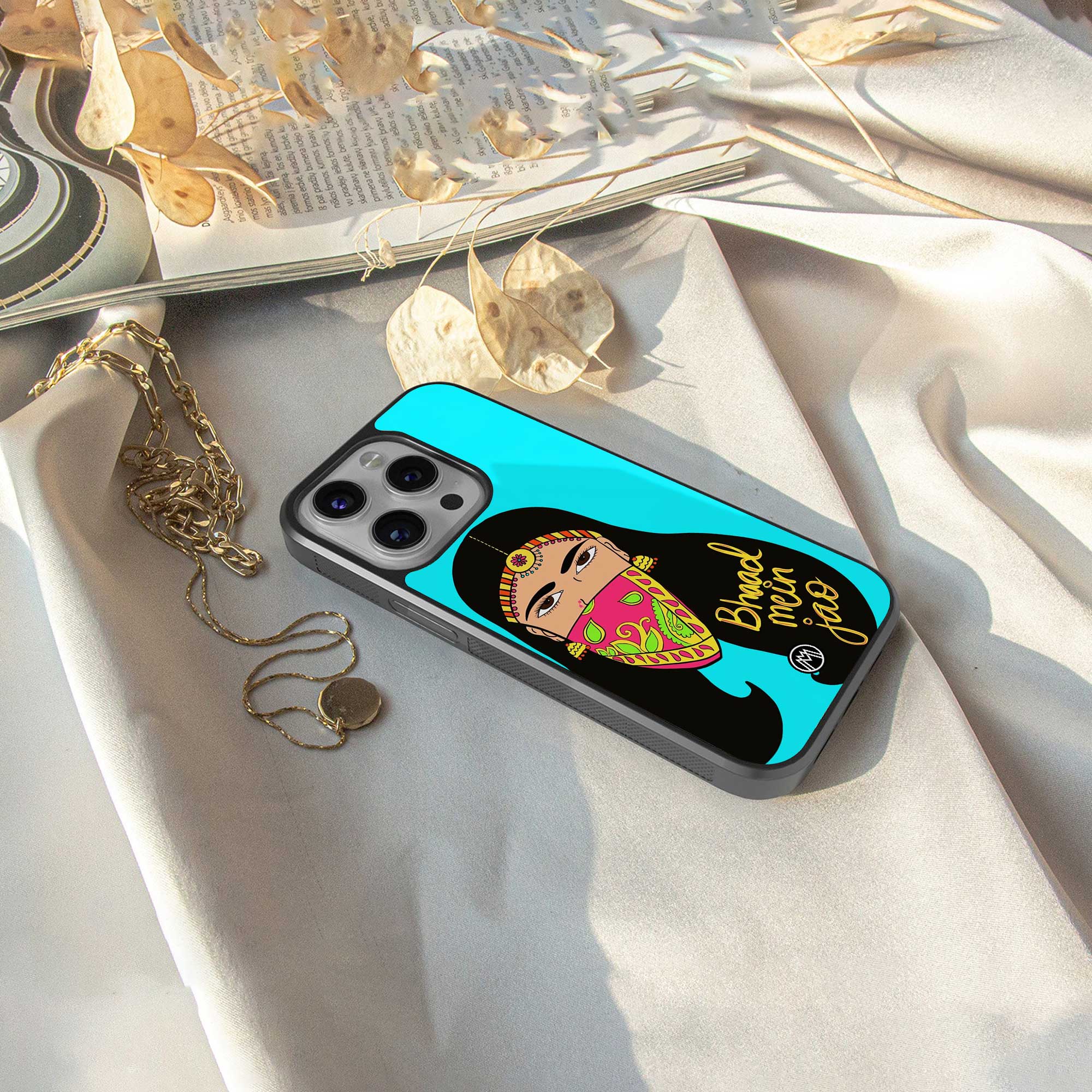 bhaad mein jao back phone cover | glass case for samsung galaxy s24 ultra