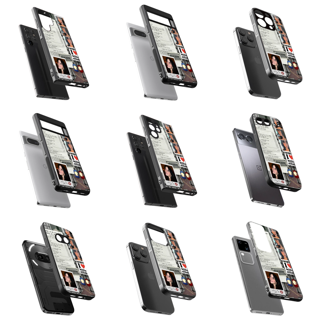 Durable Glass Back Mobile Case for iPhone, Samsung, OnePlus, Google Pixel, Redmi, Vivo, Oppo