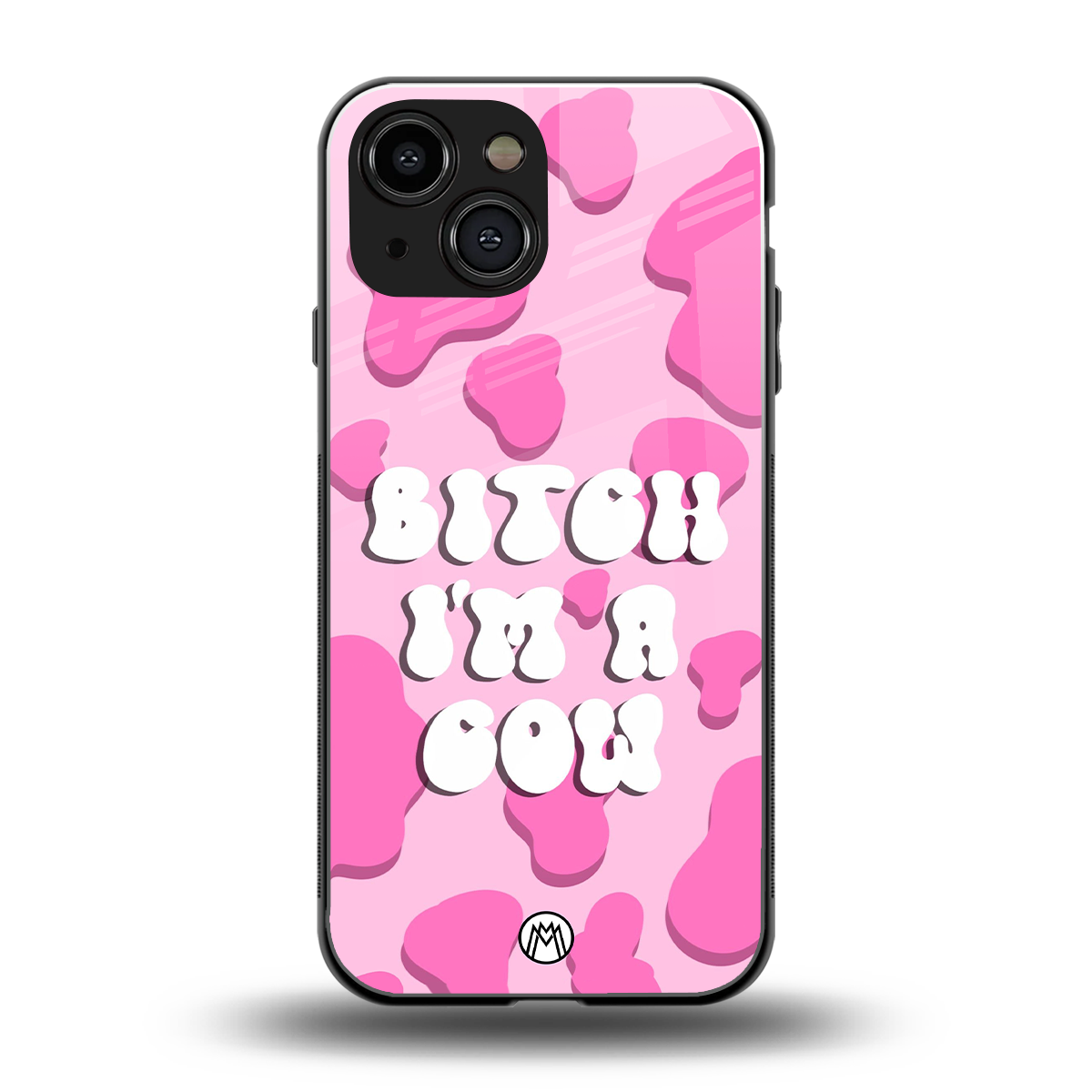 bitch i'm a cow back phone cover | glass case for iphone 13 mini