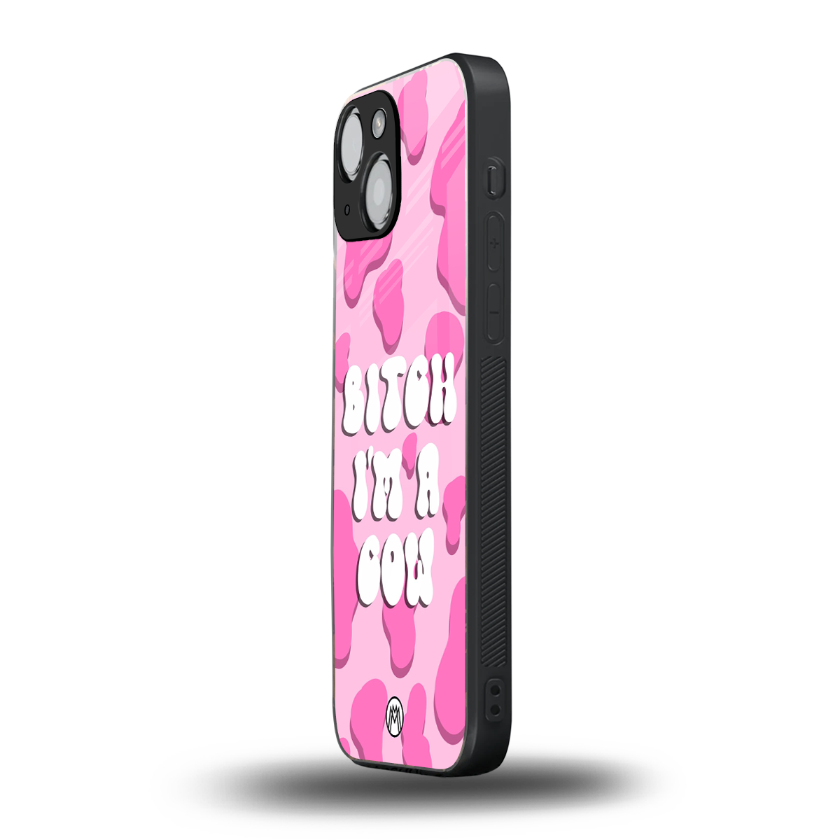 bitch i'm a cow back phone cover | glass case for iphone 13 mini