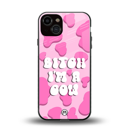 bitch i'm a cow back phone cover | glass case for iphone 13
