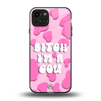 bitch i'm a cow back phone cover | glass case for iphone 15