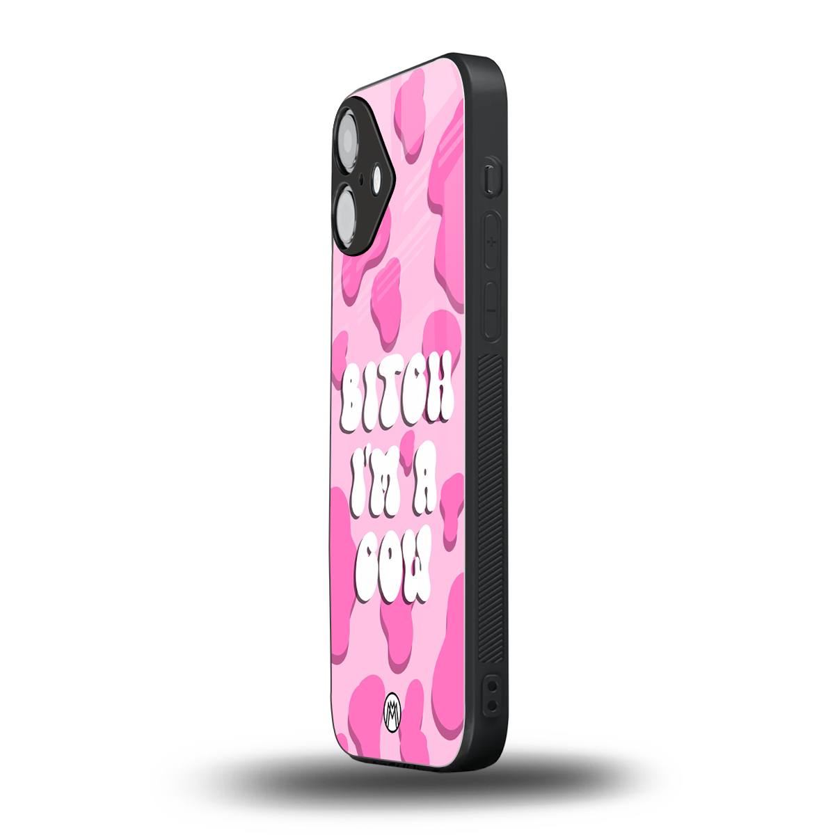 bitch i'm a cow back phone cover | glass case for iphone 16 plus