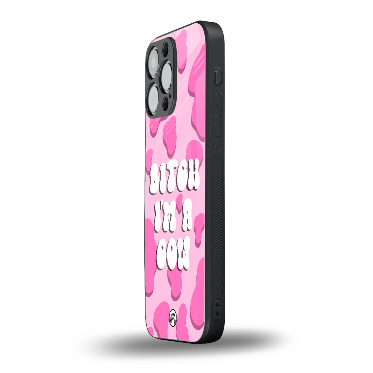 bitch i'm a cow back phone cover | glass case for iphone 16 pro max