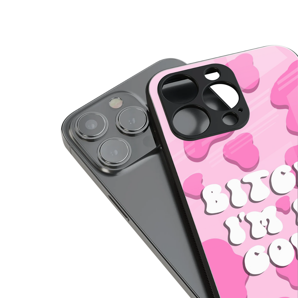 bitch i'm a cow back phone cover | glass case for iphone 15 pro