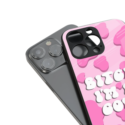 bitch i'm a cow back phone cover | glass case for iphone 14 pro max