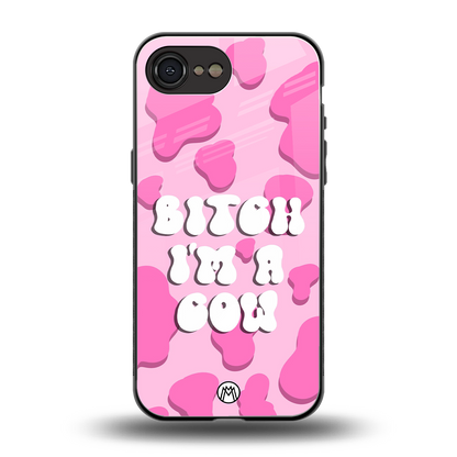 bitch i'm a cow back phone cover | glass case for iphone 16e