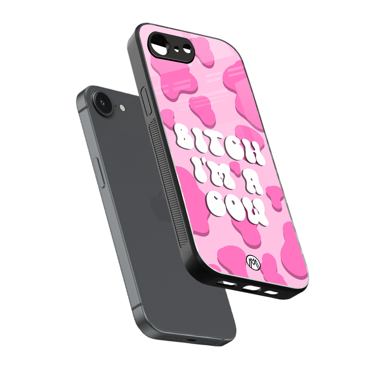 bitch i'm a cow back phone cover | glass case for iphone 16e