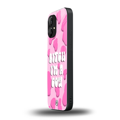 bitch i'm a cow back phone cover | glass case for nothing phone 1