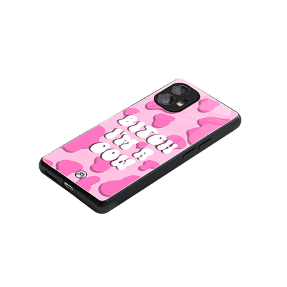 bitch i'm a cow back phone cover | glass case for nothing phone 1