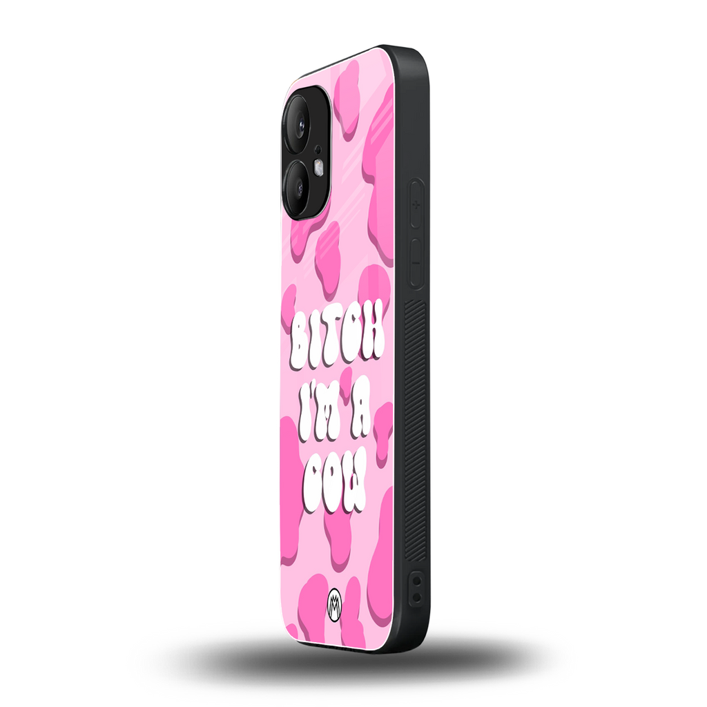 bitch i'm a cow back phone cover | glass case for nothing phone 2