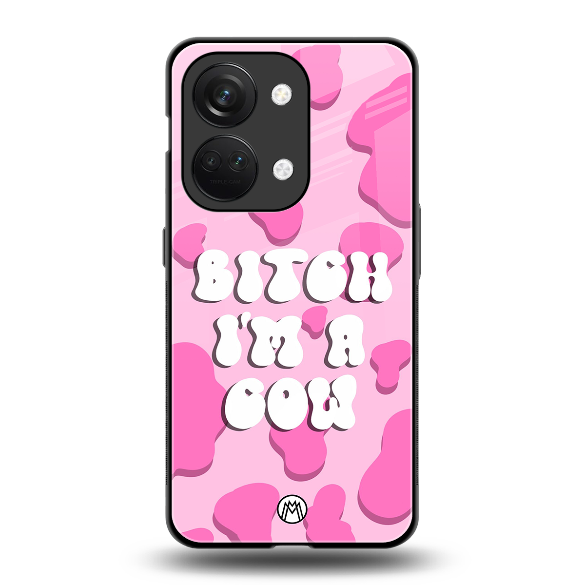bitch i'm a cow back phone cover | glass case for oneplus nord 3