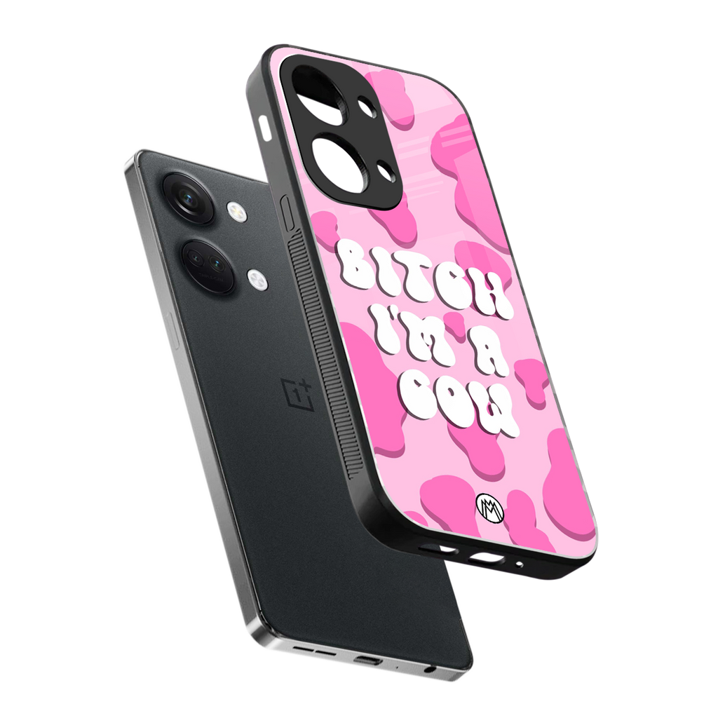 bitch i'm a cow back phone cover | glass case for oneplus nord 3