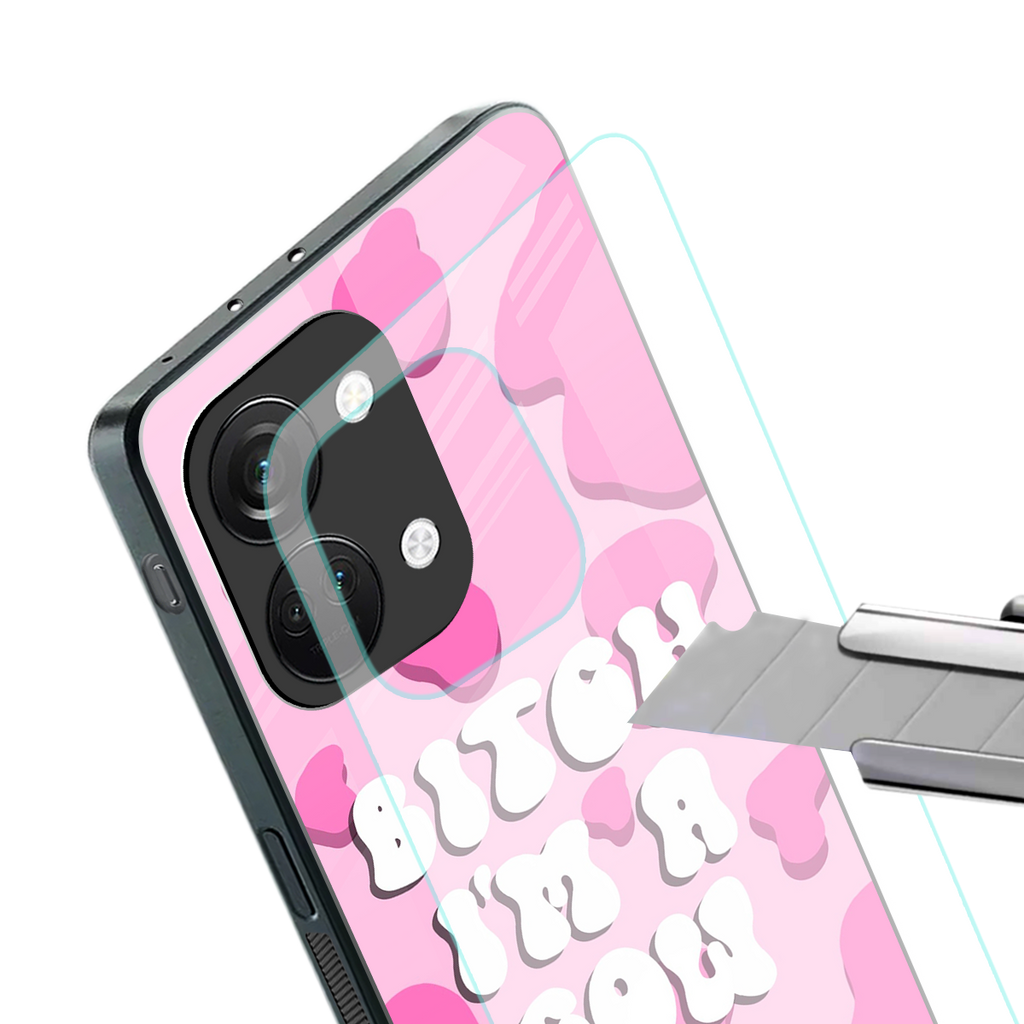 bitch i'm a cow back phone cover | glass case for oneplus nord 3