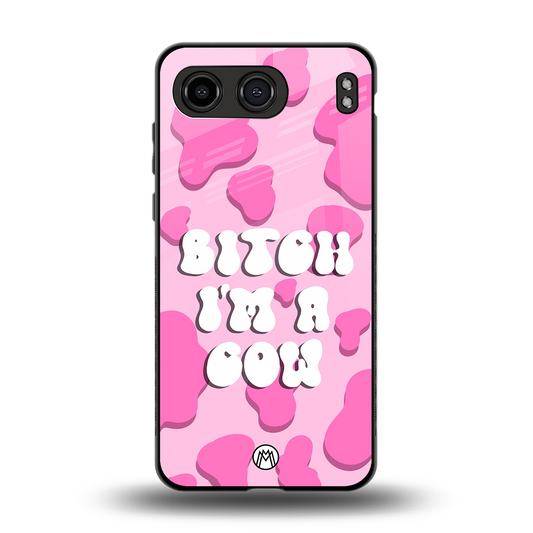 bitch i'm a cow back phone cover | glass case for oneplus nord 4