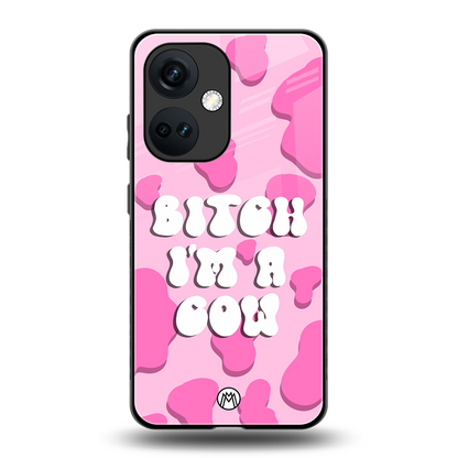 bitch i'm a cow back phone cover | glass case for oneplus nord ce 3