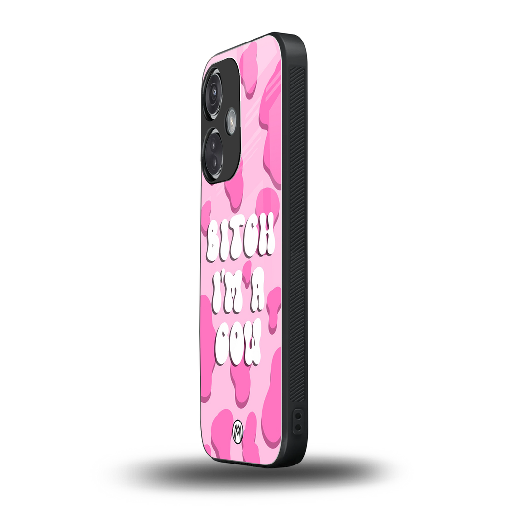 bitch i'm a cow back phone cover | glass case for oneplus nord ce 3