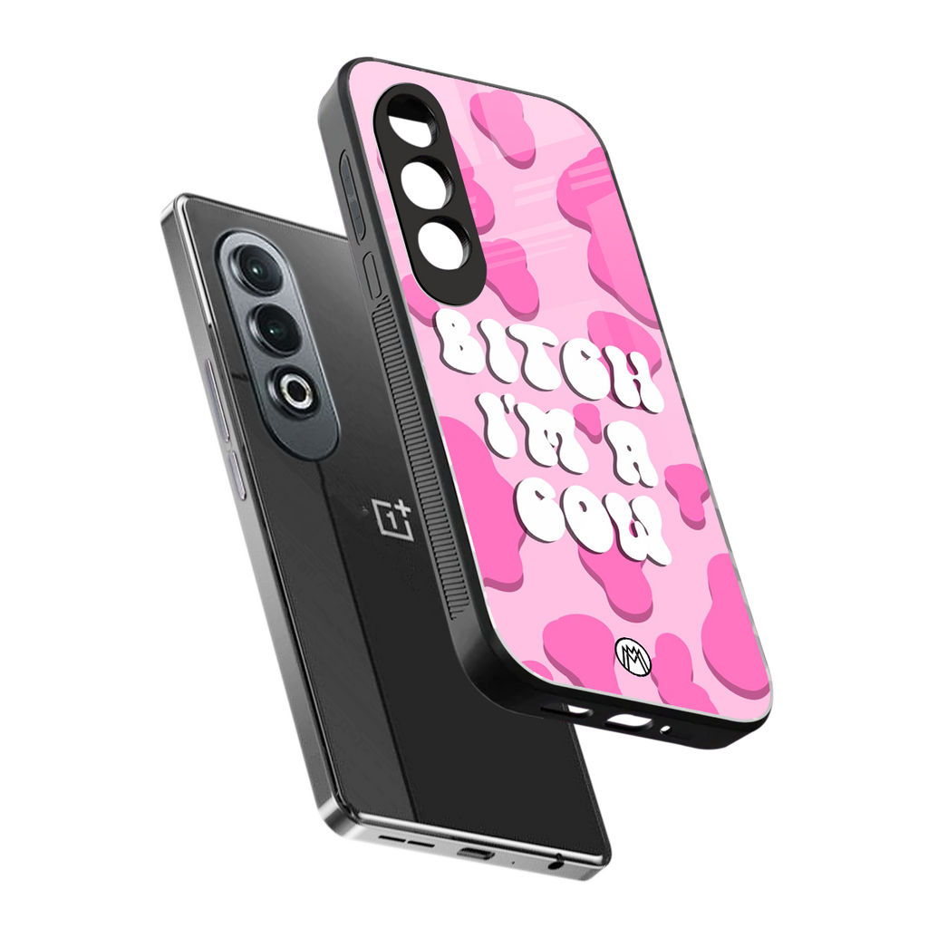 bitch i'm a cow back phone cover | glass case for oneplus nord ce 4