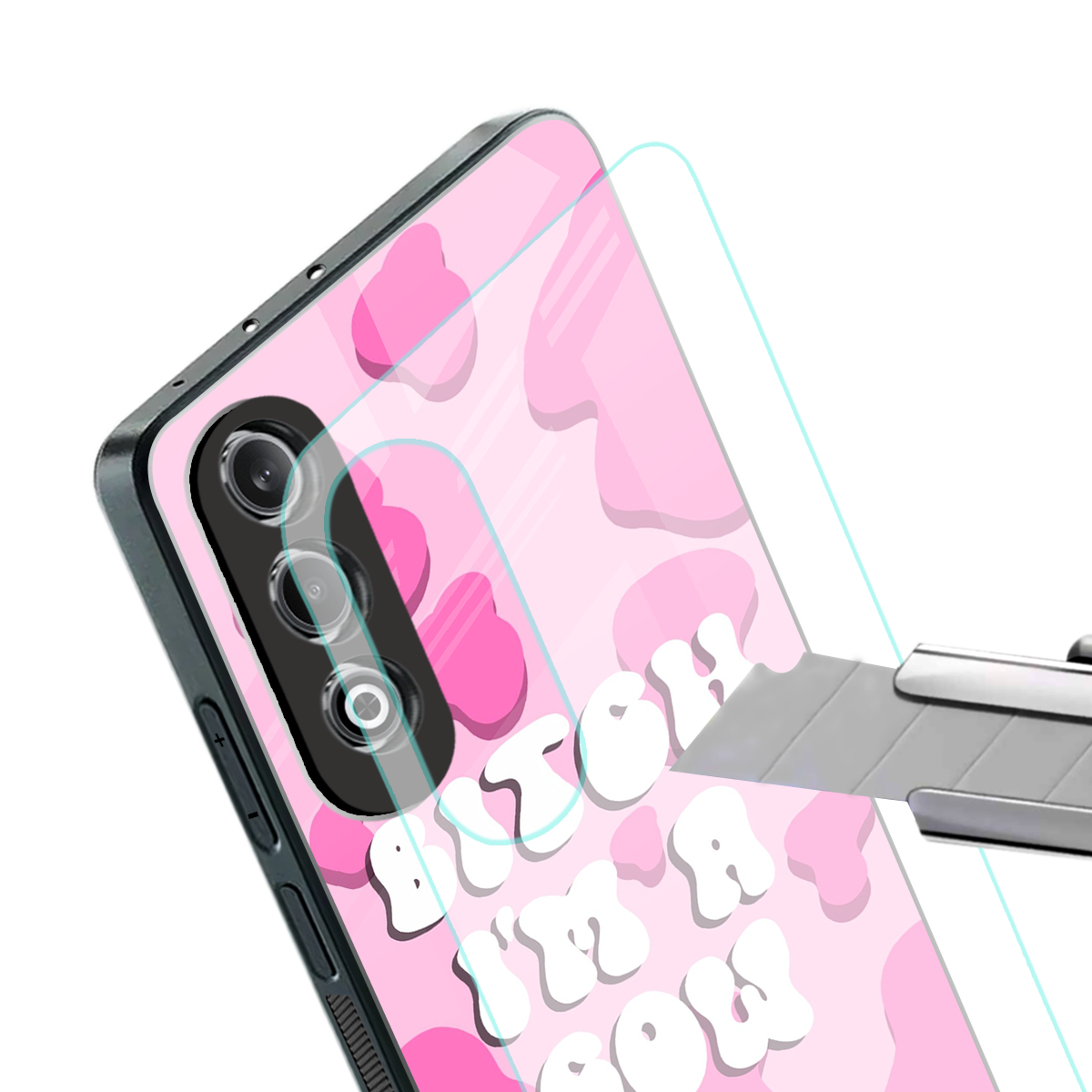 bitch i'm a cow back phone cover | glass case for oneplus nord ce 4