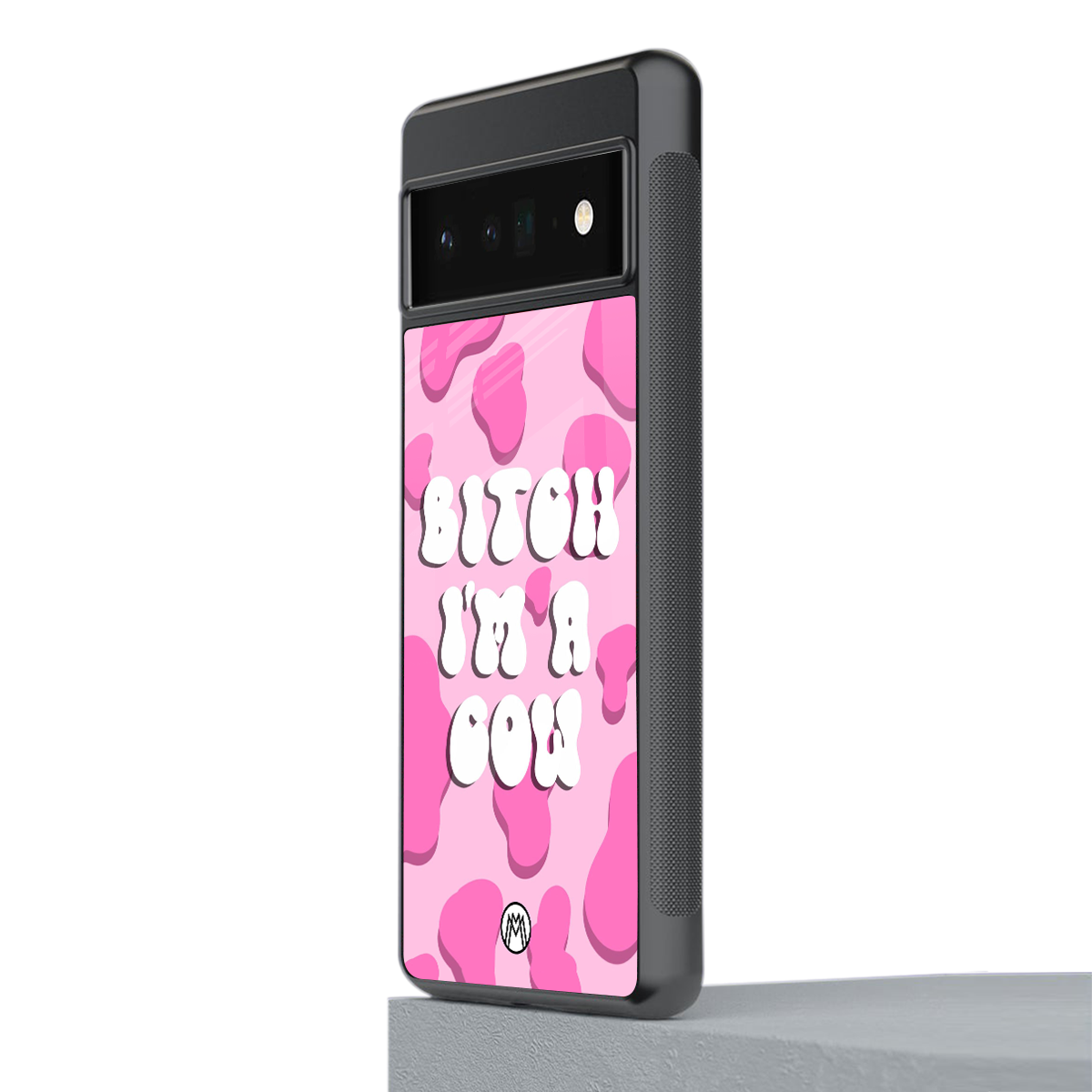 bitch i'm a cow back phone cover | glass case for google pixel 6 pro