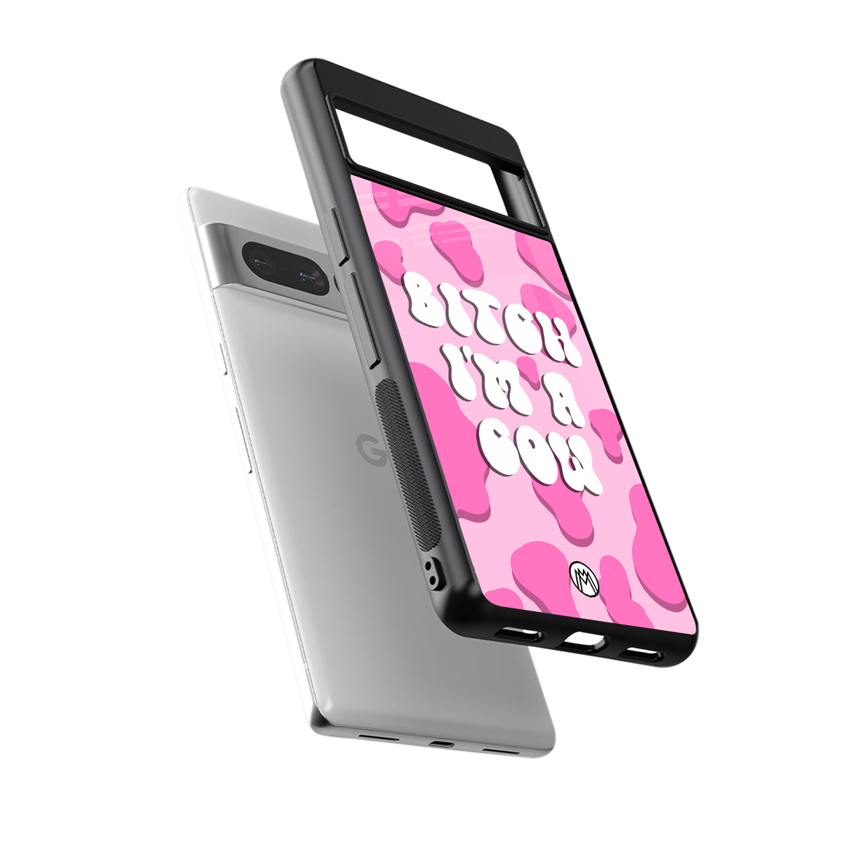 bitch i'm a cow back phone cover | glass case for google pixel 7 pro