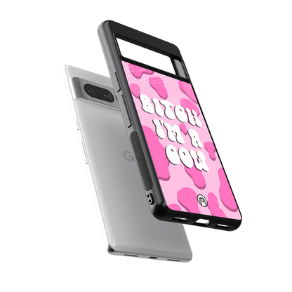 bitch i'm a cow back phone cover | glass case for google pixel 7 pro