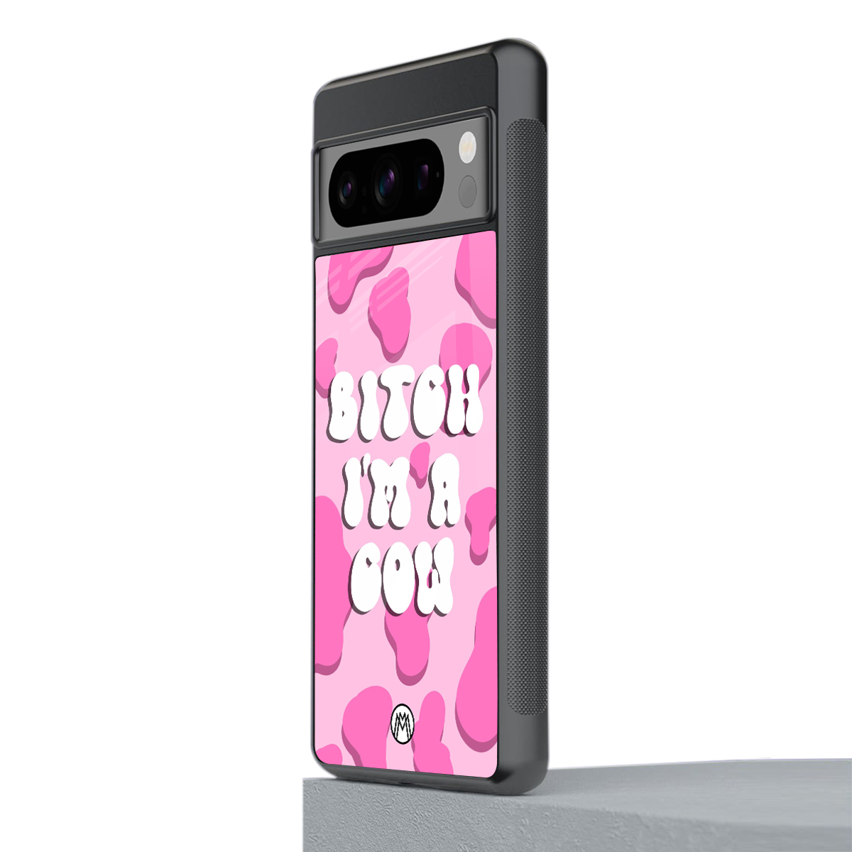 bitch i'm a cow back phone cover | glass case for google pixel 8 pro