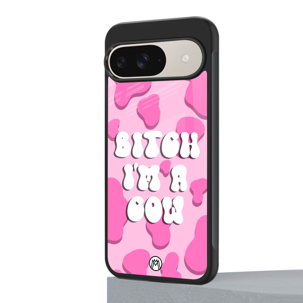 bitch i'm a cow back phone cover | glass case for google pixel 9
