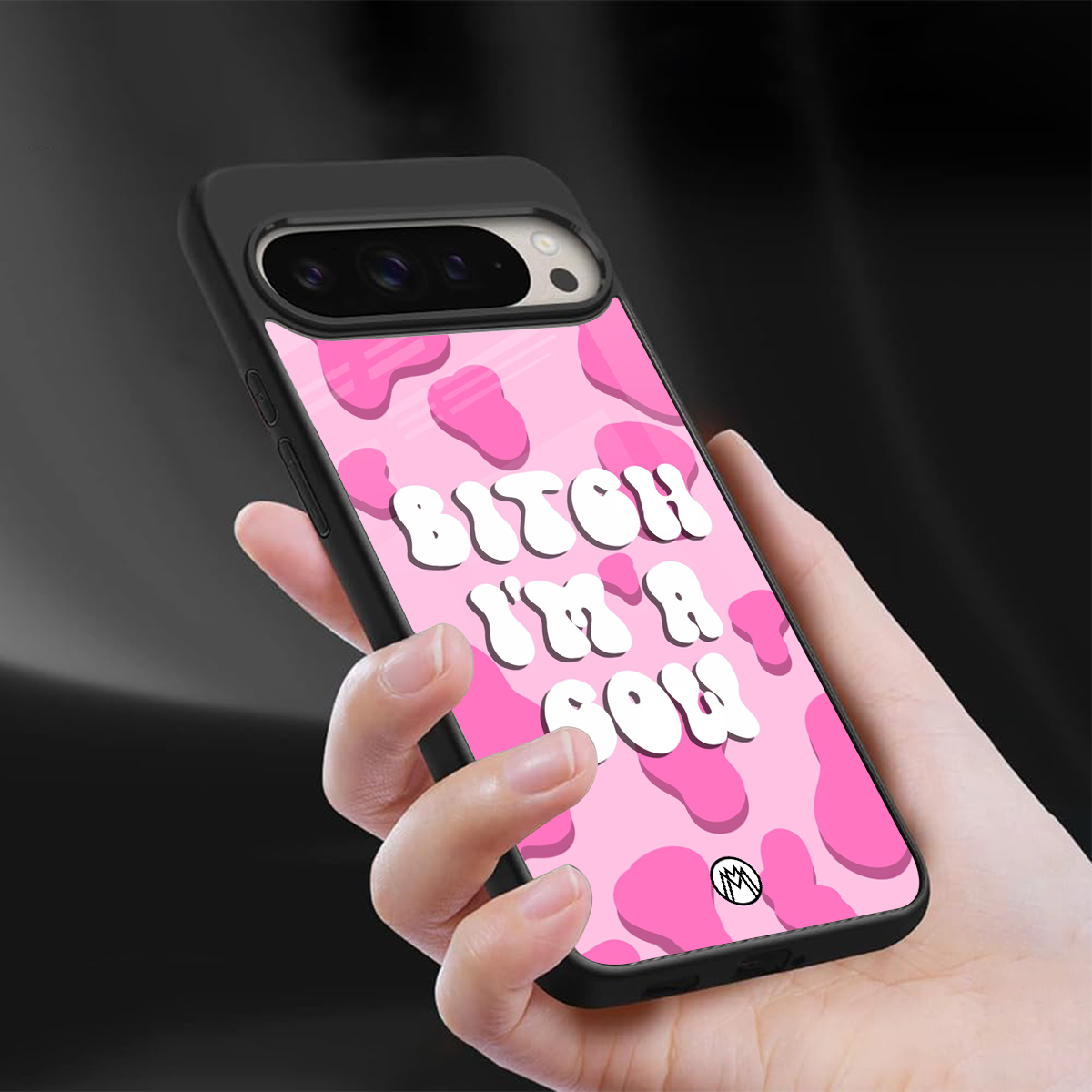 bitch i'm a cow back phone cover | glass case for google pixel 9 pro xl
