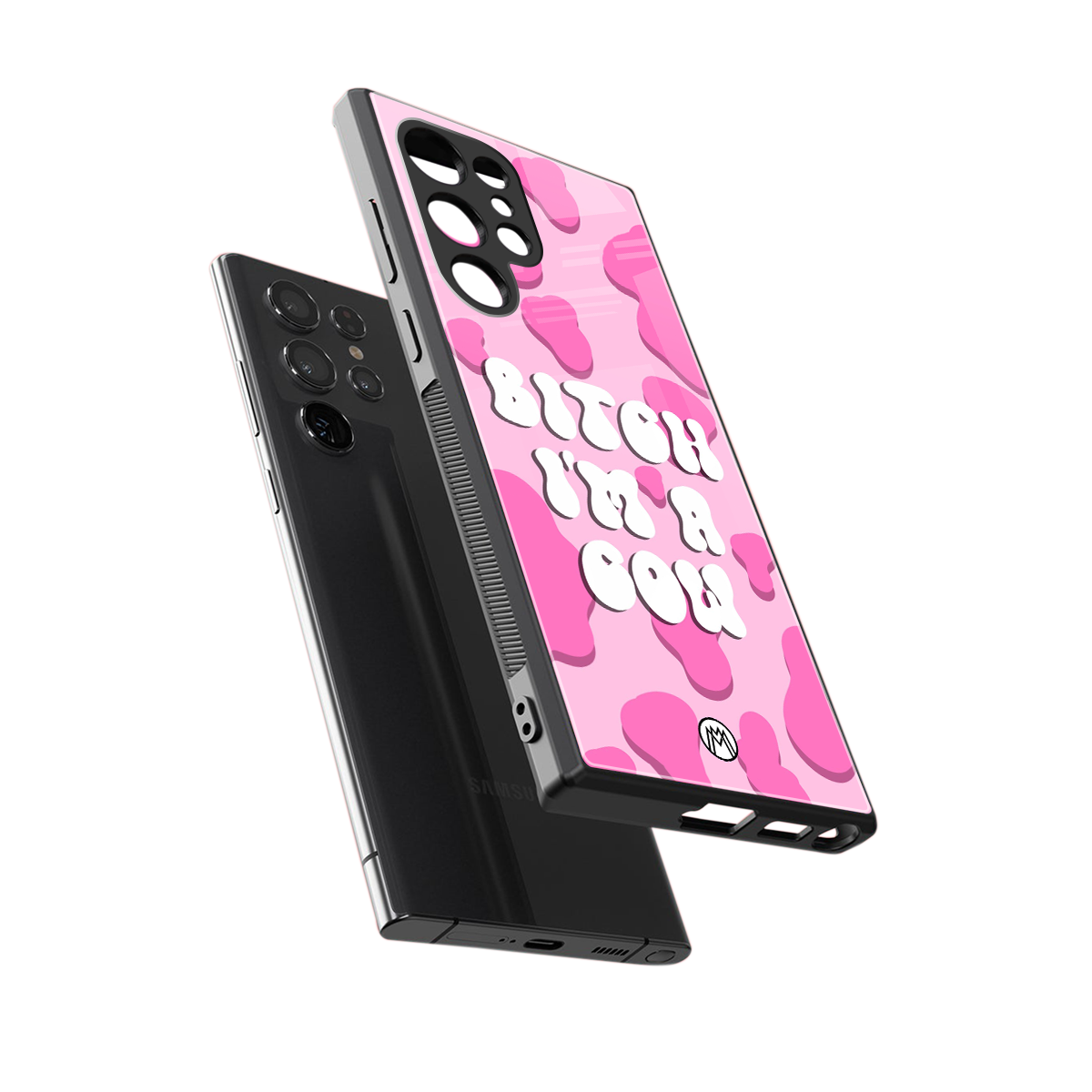 bitch i'm a cow back phone cover | glass case for samsung galaxy s23 ultra