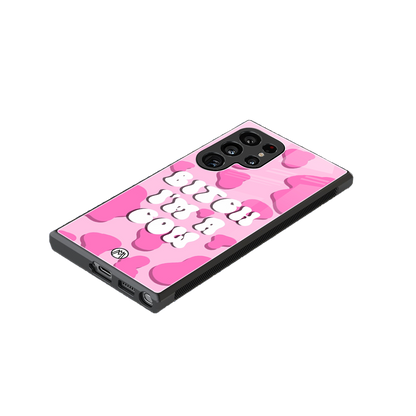 bitch i'm a cow back phone cover | glass case for samsung galaxy s24 ultra