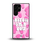 bitch i'm a cow back phone cover | glass case for samsung galaxy s25 ultra