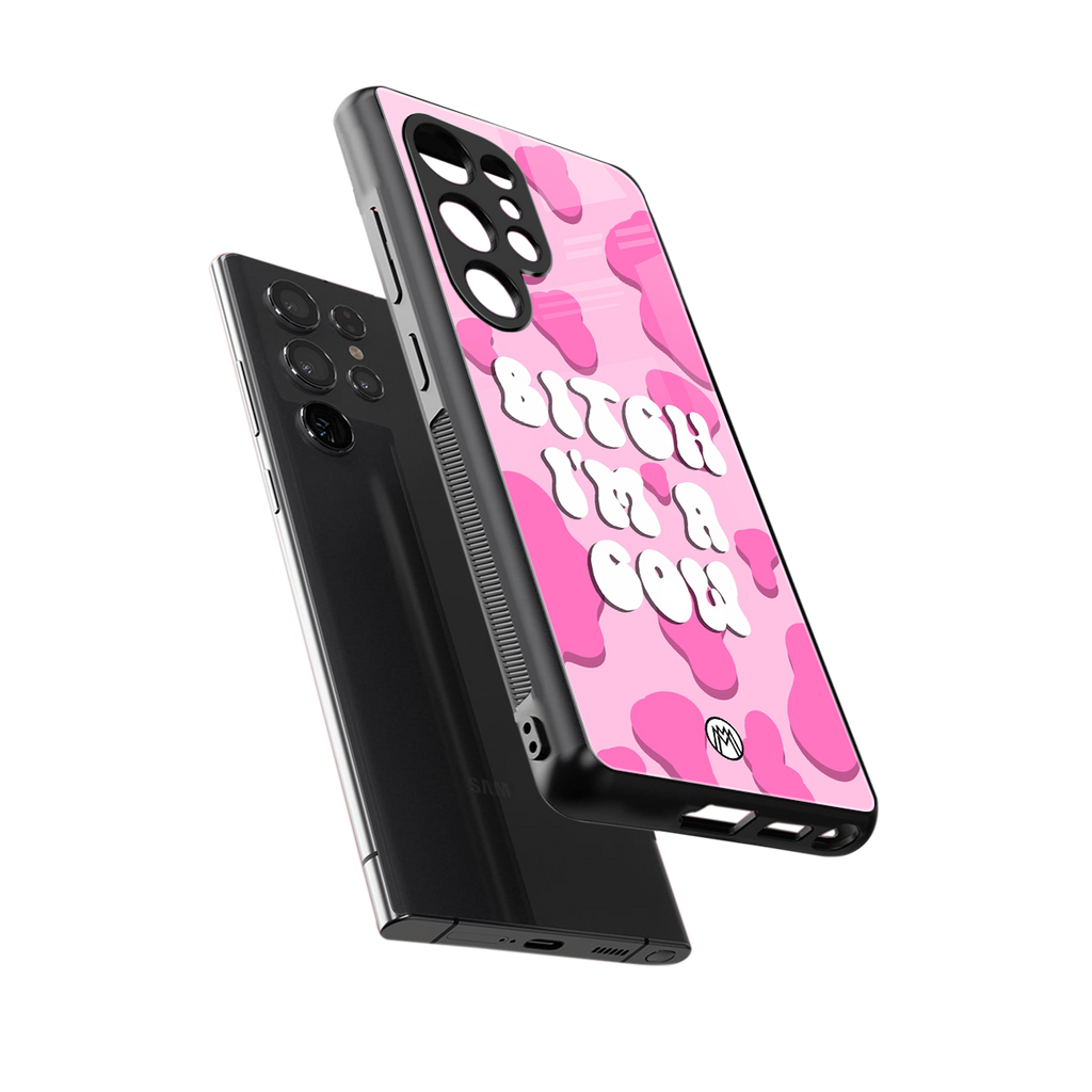 bitch i'm a cow back phone cover | glass case for samsung galaxy s25 ultra