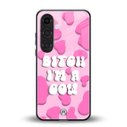 bitch i'm a cow back phone cover | glass case for samsung galaxy s25