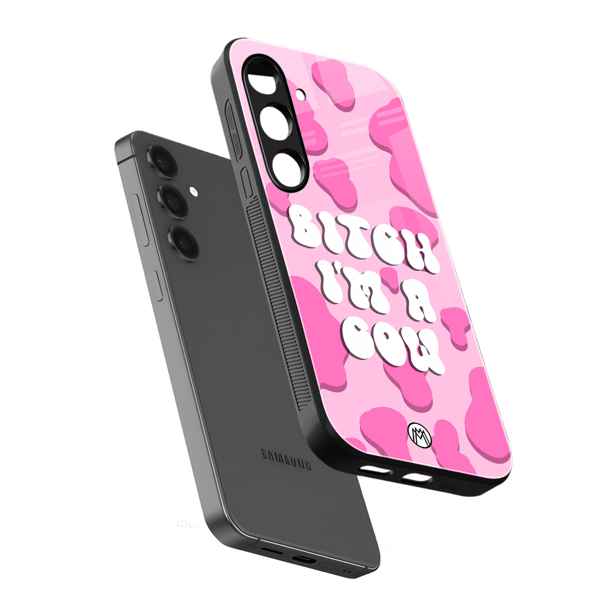 bitch i'm a cow back phone cover | glass case for samsung galaxy s25