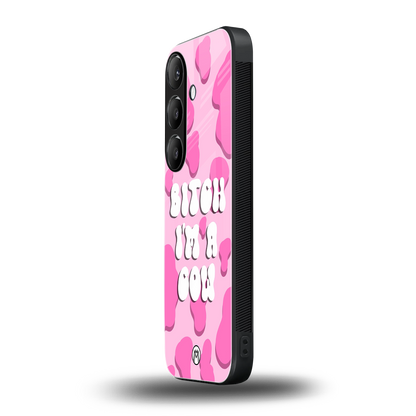 bitch i'm a cow back phone cover | glass case for samsung galaxy s24 fe