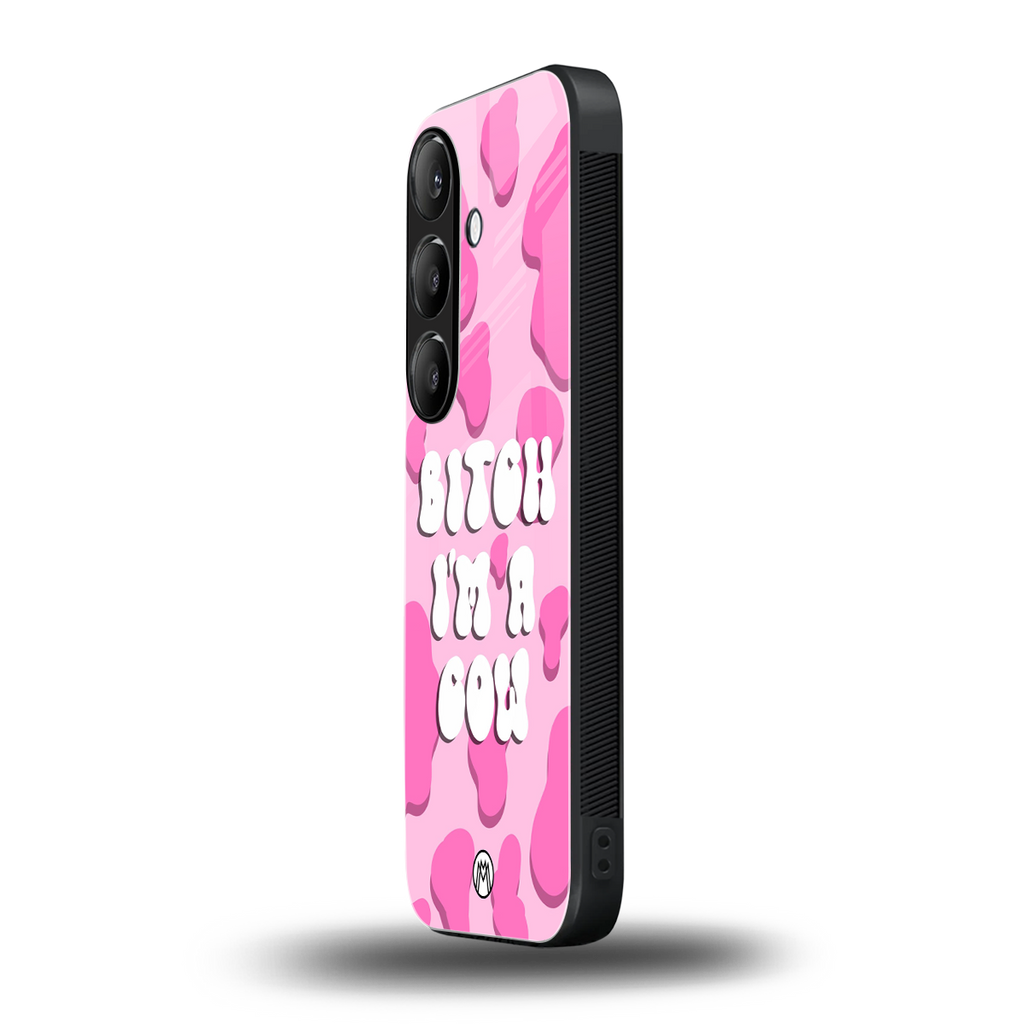 bitch i'm a cow back phone cover | glass case for samsung galaxy s23
