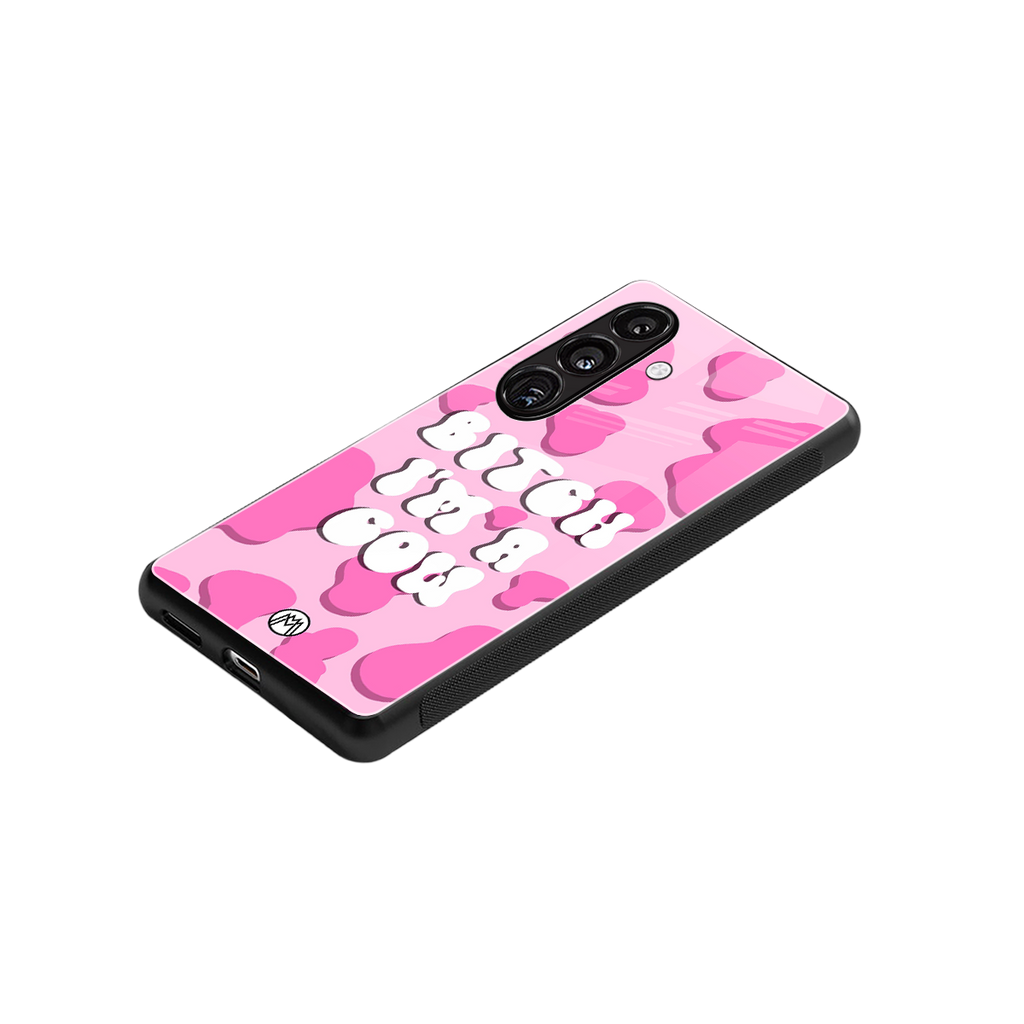 bitch i'm a cow back phone cover | glass case for samsung galaxy s25